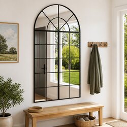 Durable Black Arch Wall Mirror for Your Home