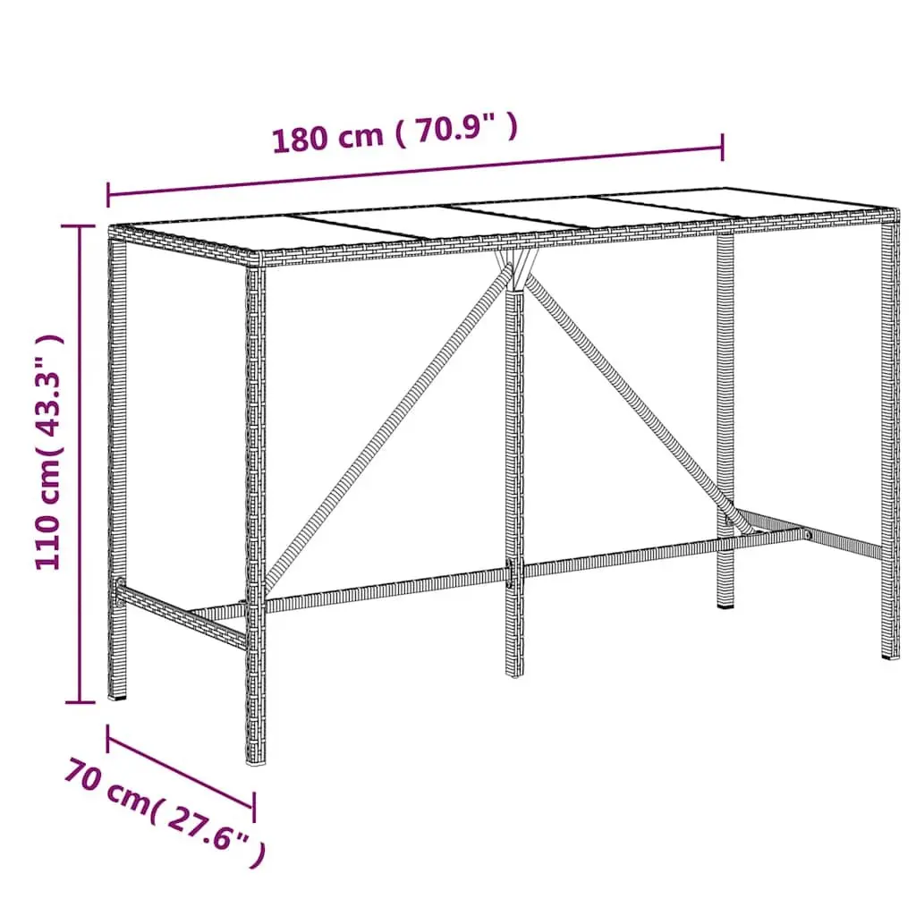 7 Piece Garden Bar Set