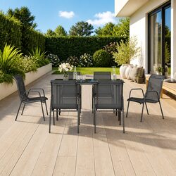 Reliable 7-Piece Outdoor Dining Set with Comfort