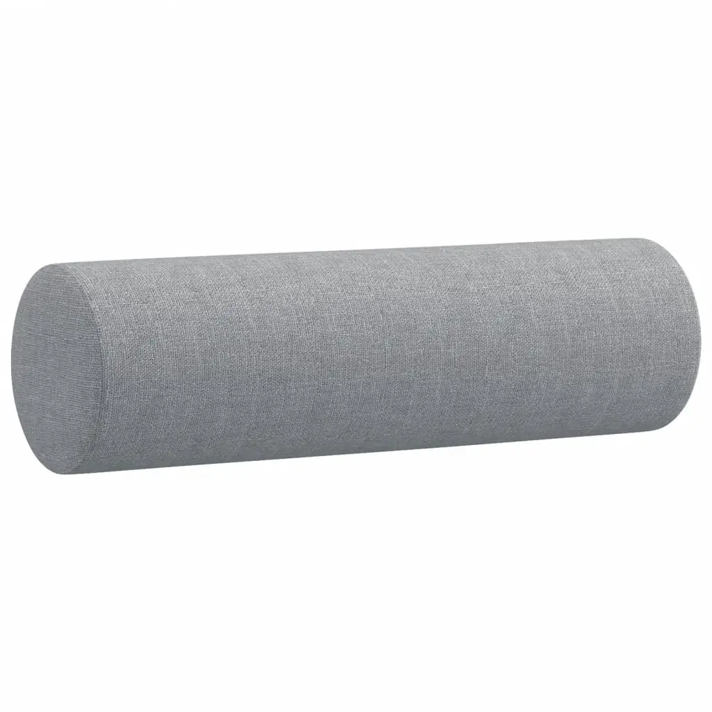 Light Grey 3-Seater Sofa with Throw Pillows