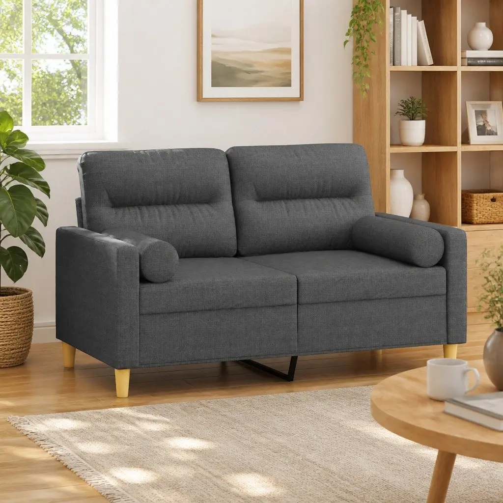 Grey Fabric Sofa 120cm