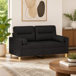 Comfort Meets Value in This 2-Seater Black Sofa