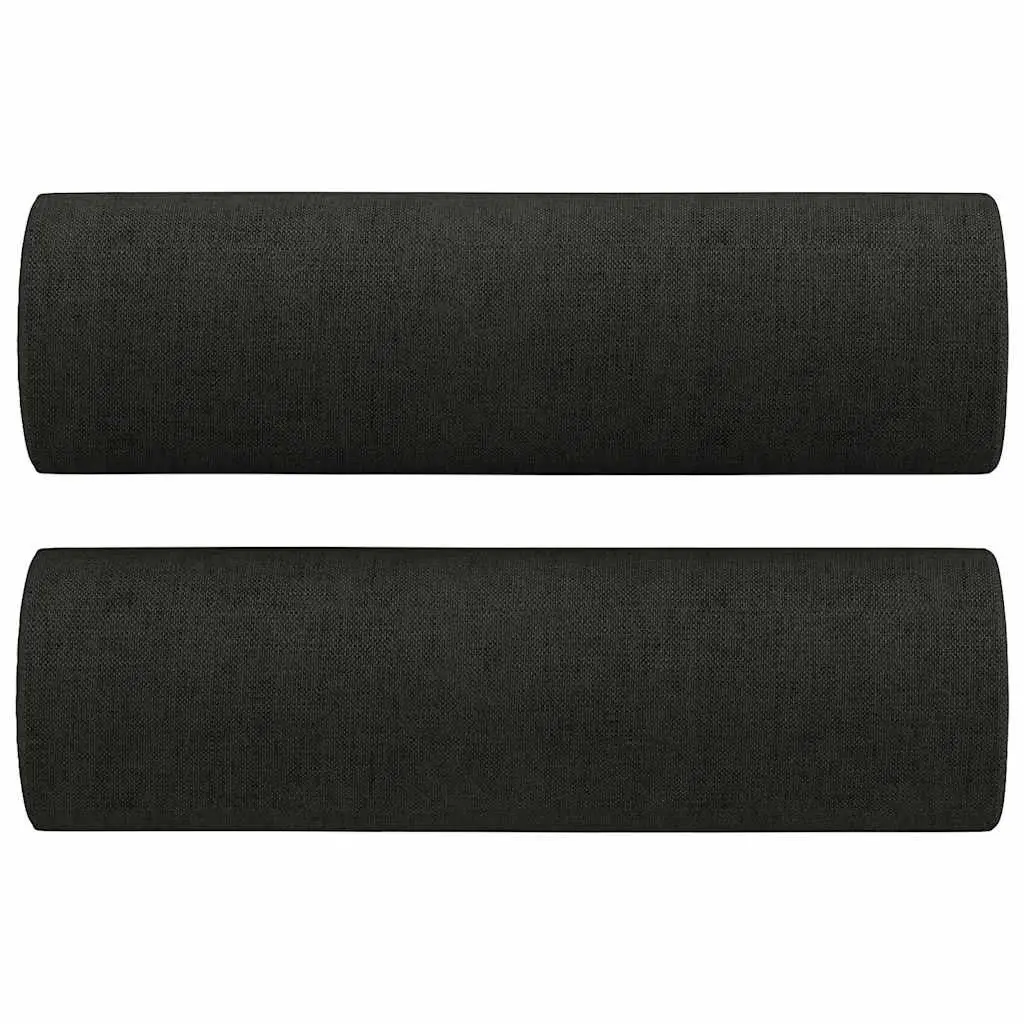 2-Seater Sofa Black Fabric Modern Lounge Couch 120cm