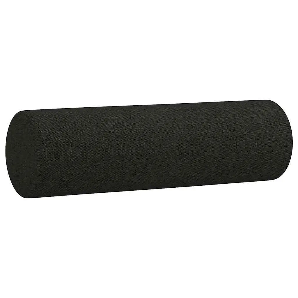 3-Seater Sofa Black Fabric Modern Living Room Couch 180cm