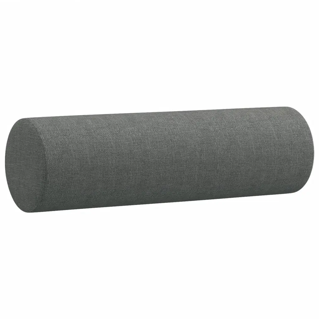 3-Seater Sofa Modern Design Grey Fabric Lounge Couch with Throw Pillows 180cm