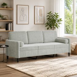 Value-Focused 3-Seater Sofa with Soft Velvet Finish
