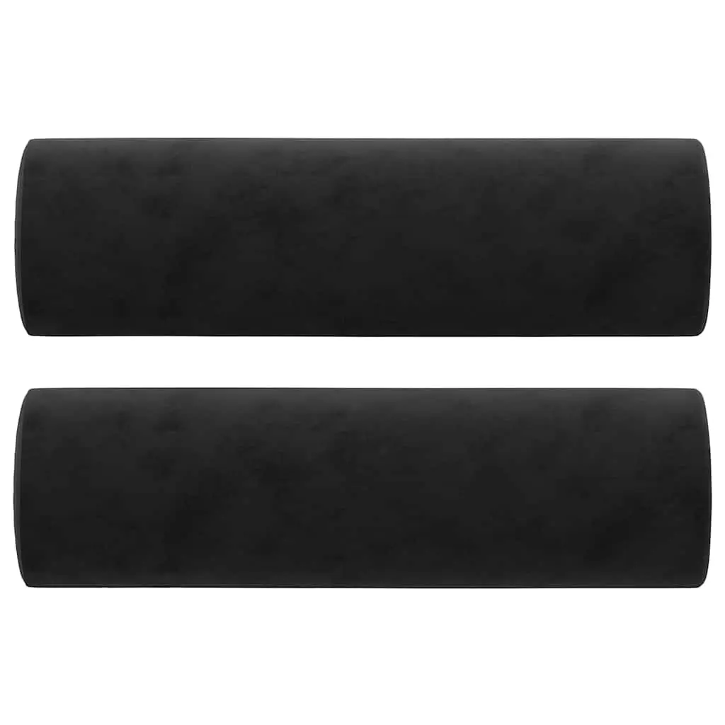 3-Seater Sofa Modern Lounge Couch 180cm Black Velvet