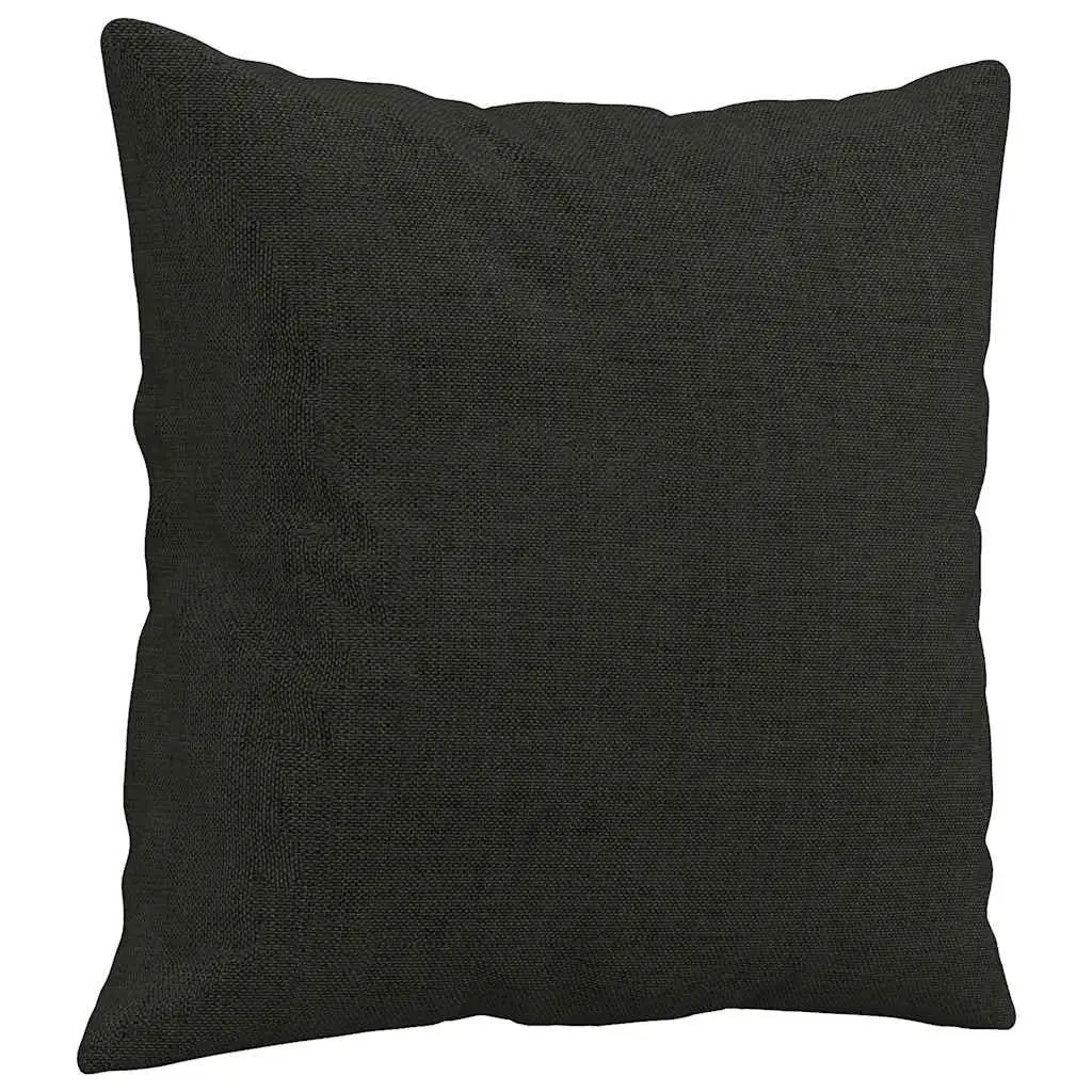 Fabric Sofa 2-Seater Lounge Black 120cm with Throw Pillows