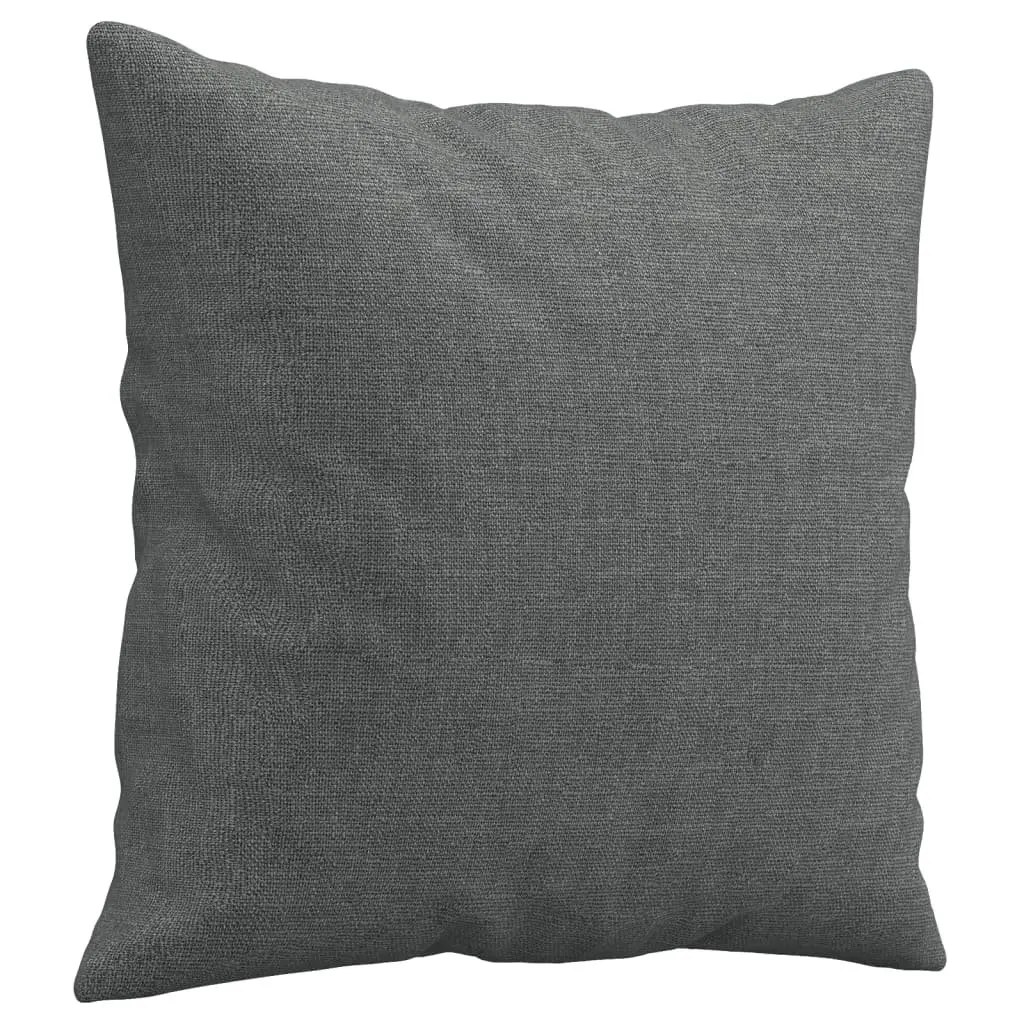 3-Seater Sofa Dark Grey 180cm Modern Lounge with Throw Pillows Fabric Couch