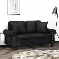 Reliable 2-Seater Black Sofa with Comfort and Style