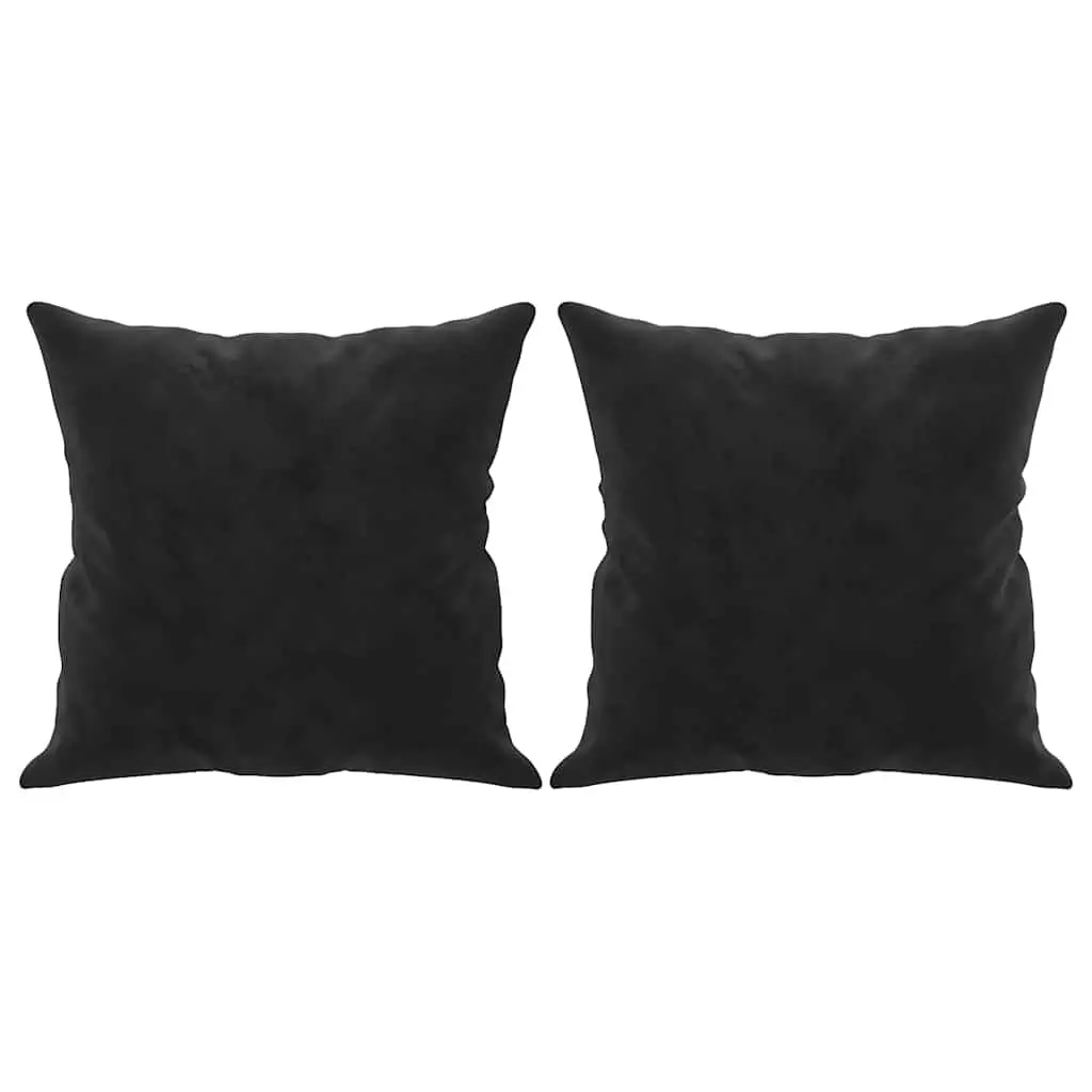 2-Seater Sofa Black Velvet 120cm Modern Lounge Couch