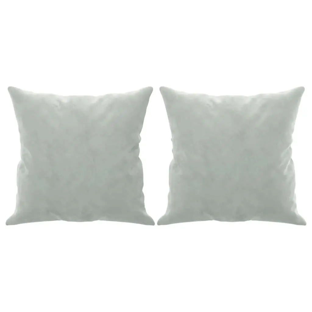 3-Seater Sofa Light Grey Velvet 180cm Lounge
