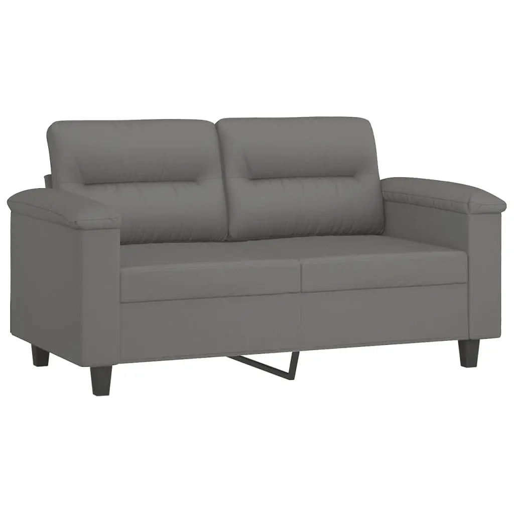 Grey 2-Seater Sofa with Comfy Pillows