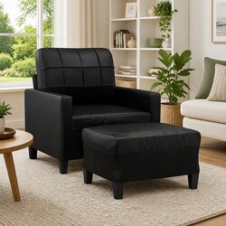 Comfortable and Valuable Sofa Chair with Footstool