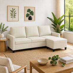 Comfortable 3-Seater Sofa with Footstool - Value for You