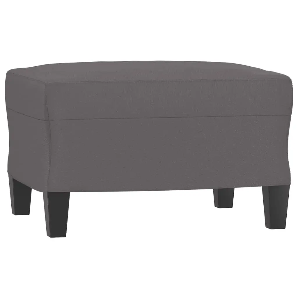 Grey 3-Seater Sofa with Footstool Included