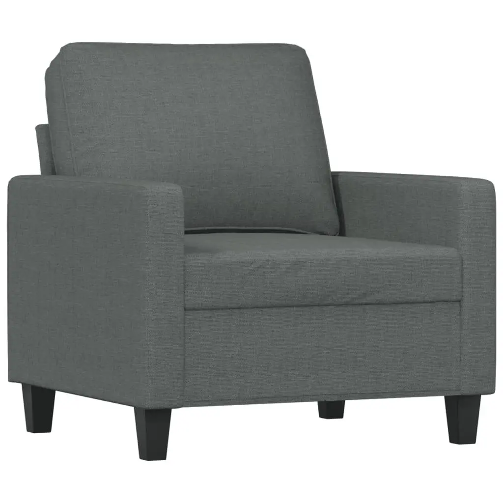 Grey Sofa Chair with Footstool for Relaxation