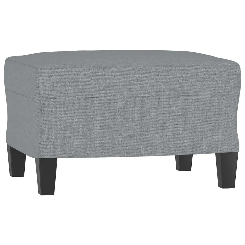 3-Seater Sofa Footstool Grey Living Room Furniture Lounge Seat 180cm