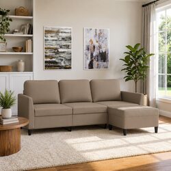 Comfortable 3-Seater Sofa with Footstool – A Value Buy