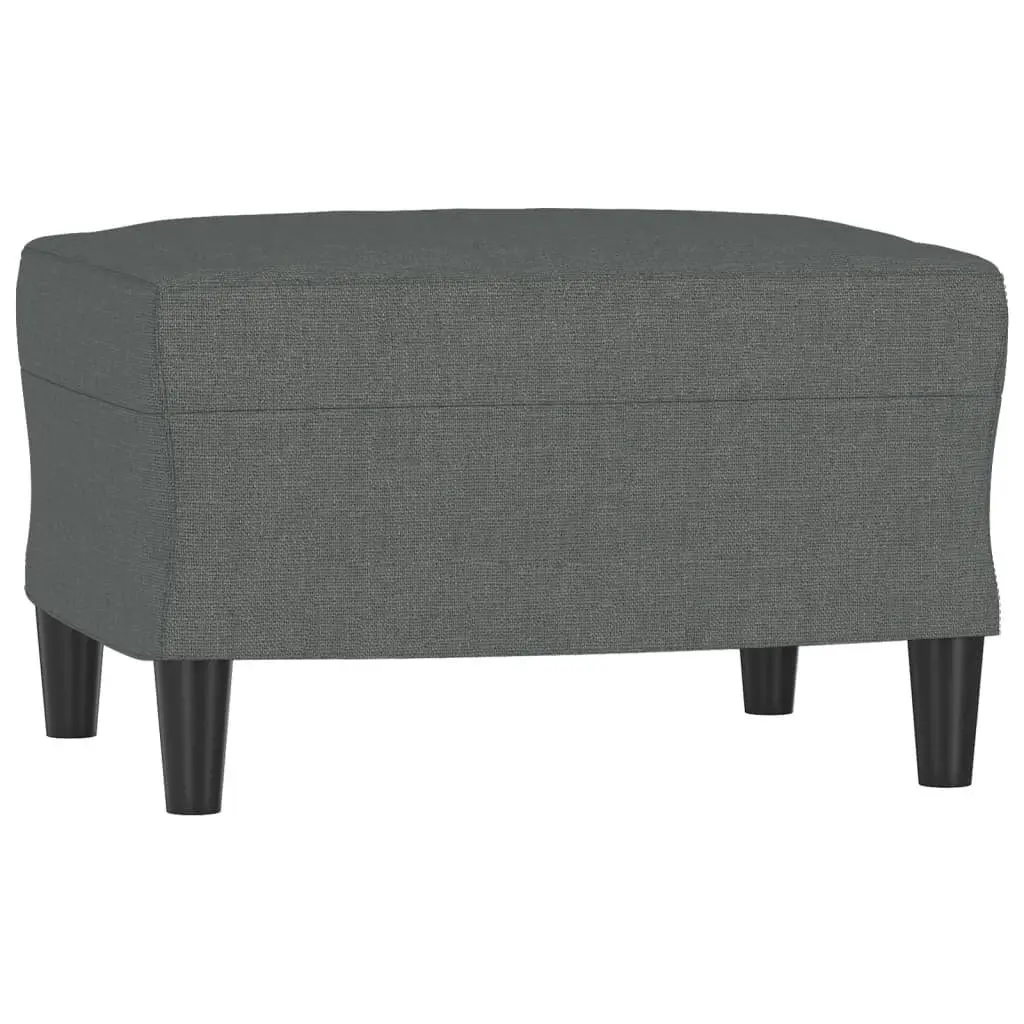 Grey Fabric Sofa Chair with Footstool Set