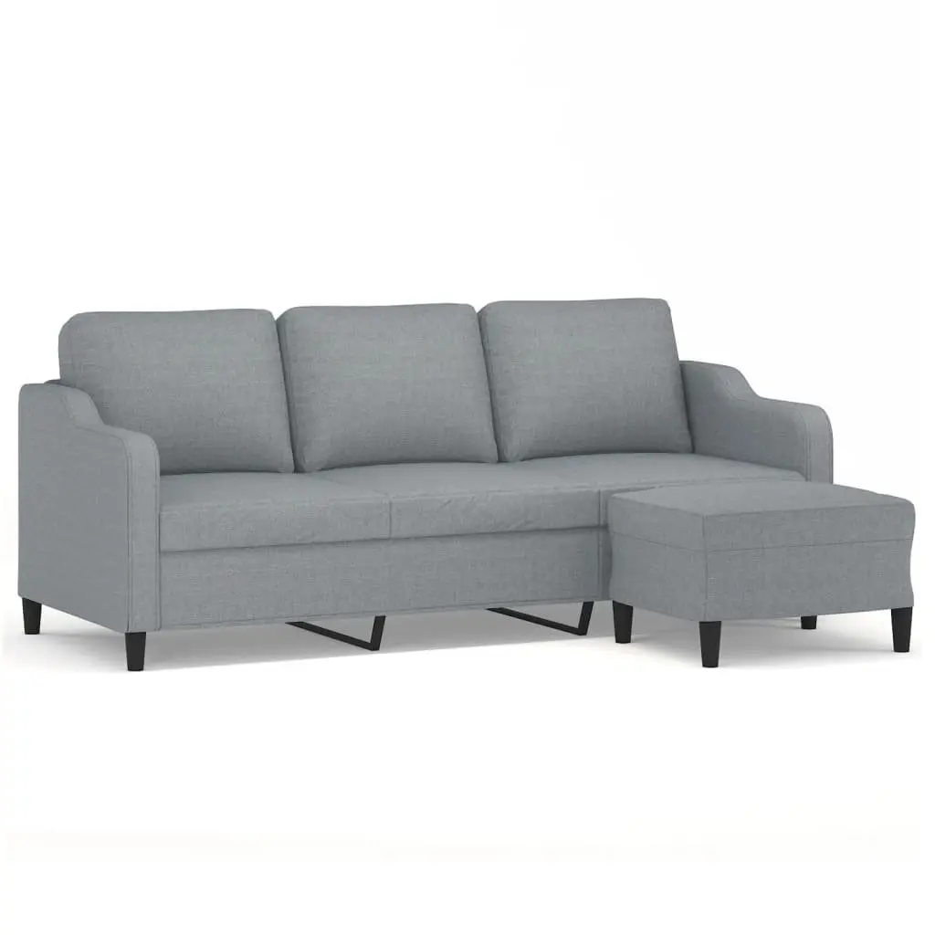 3-Seater Sofa with Footstool