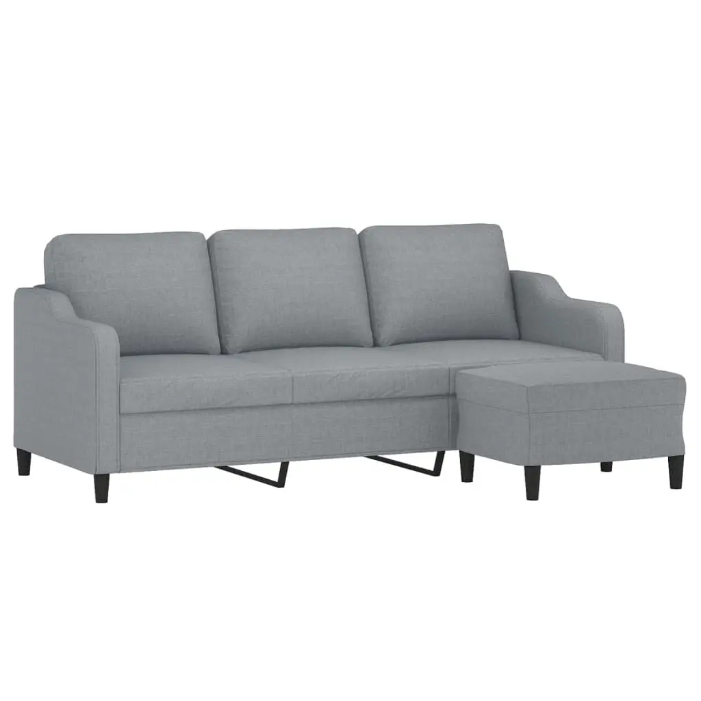 3-Seater Sofa with Footstool