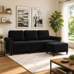 Comfortable 3-Seater Sofa with Footstool for Your Home