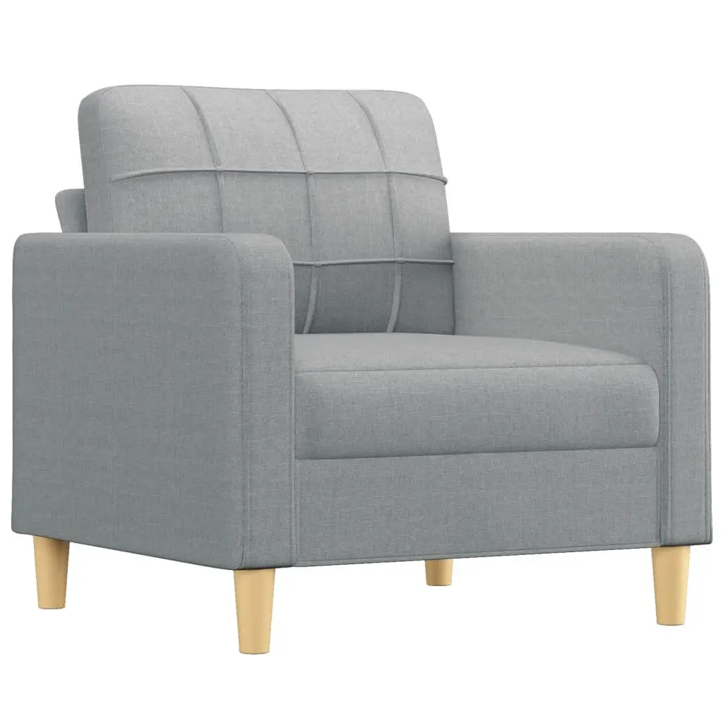 3 Piece Grey Sofa Set for Family Living
