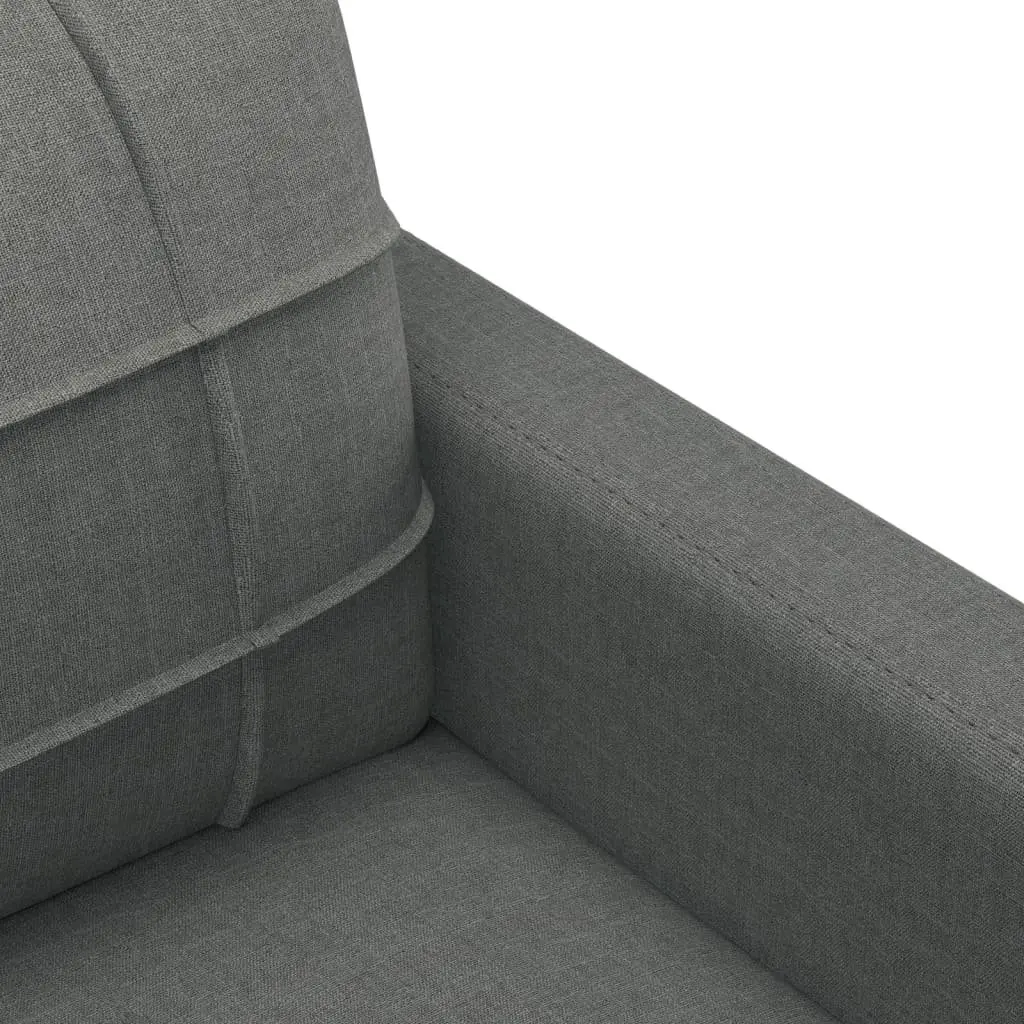 3 Piece Sofa Set Grey Fabric Couch Lounge Suite
