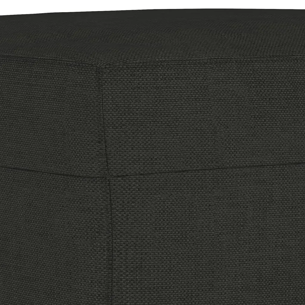 3 Piece Sofa Set Black Fabric Living Room Lounge Suite Seating