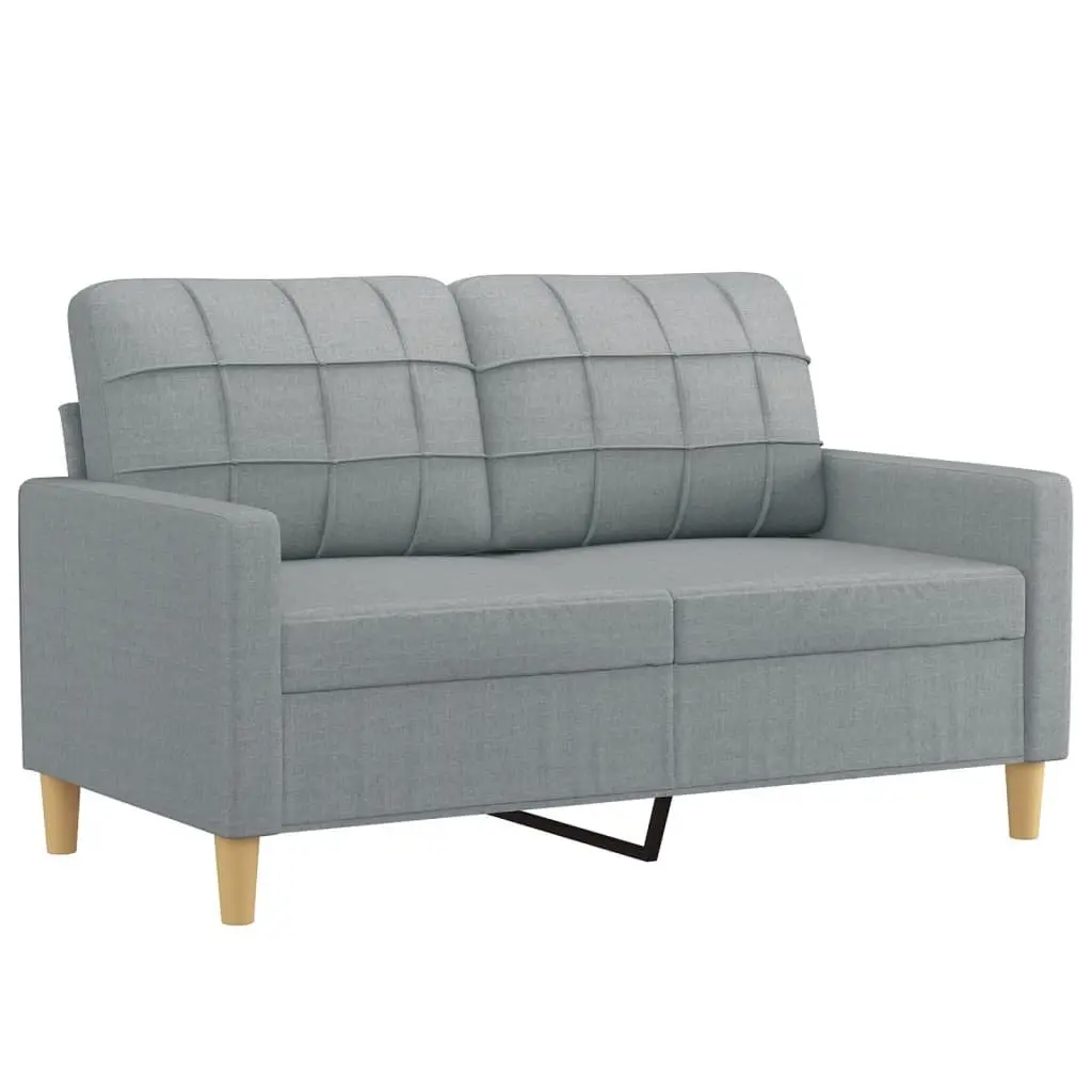 2 Piece Sofa Set Grey Fabric Lounge Suite for Living Room Furniture