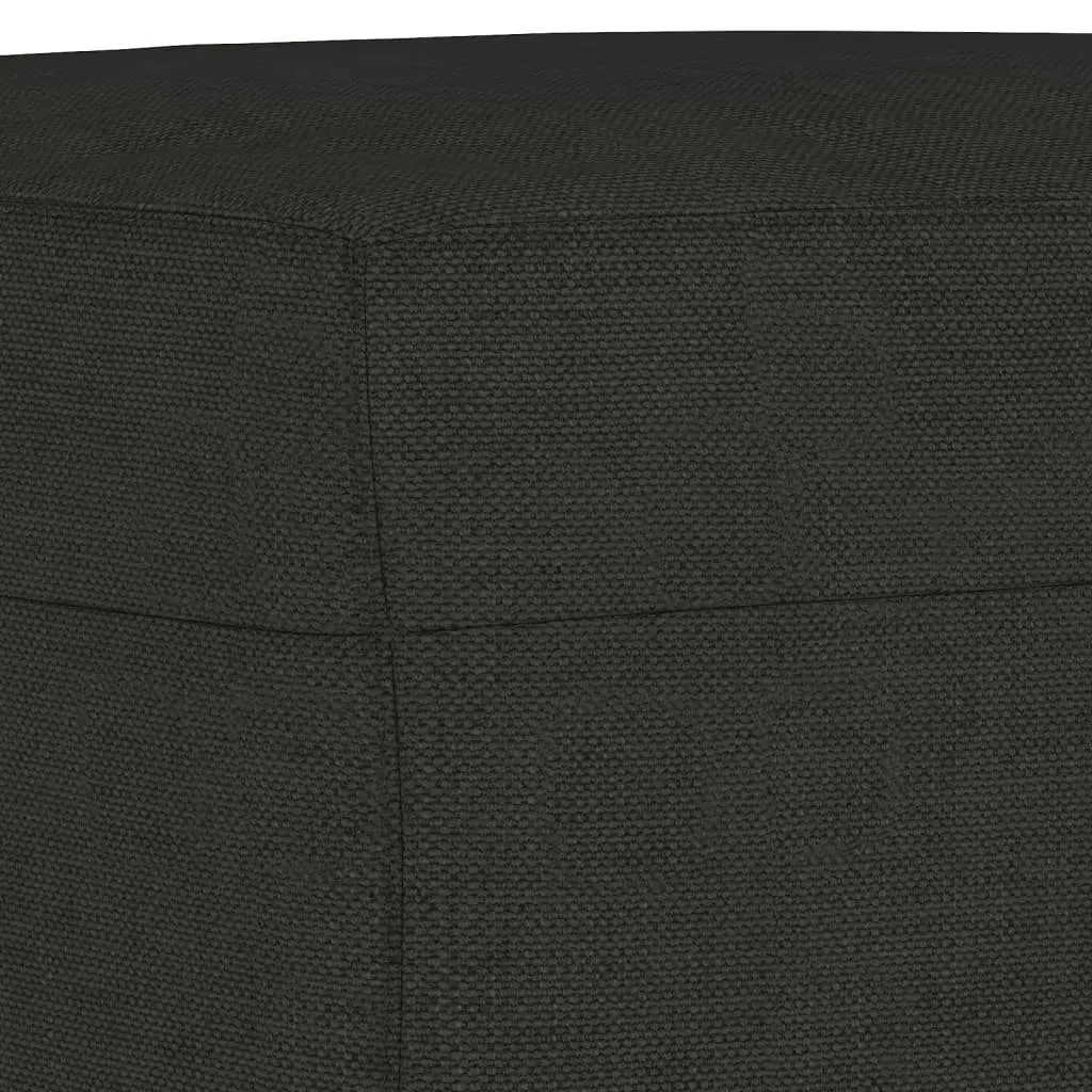 3 Piece Sofa Set in Black Fabric