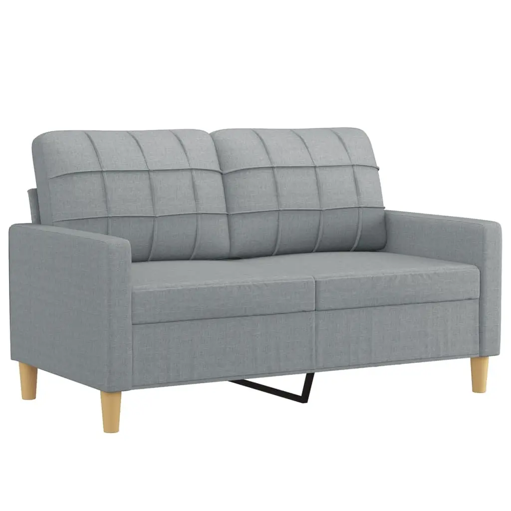 Sofa Set Lounge Suite Grey Fabric 2 Piece