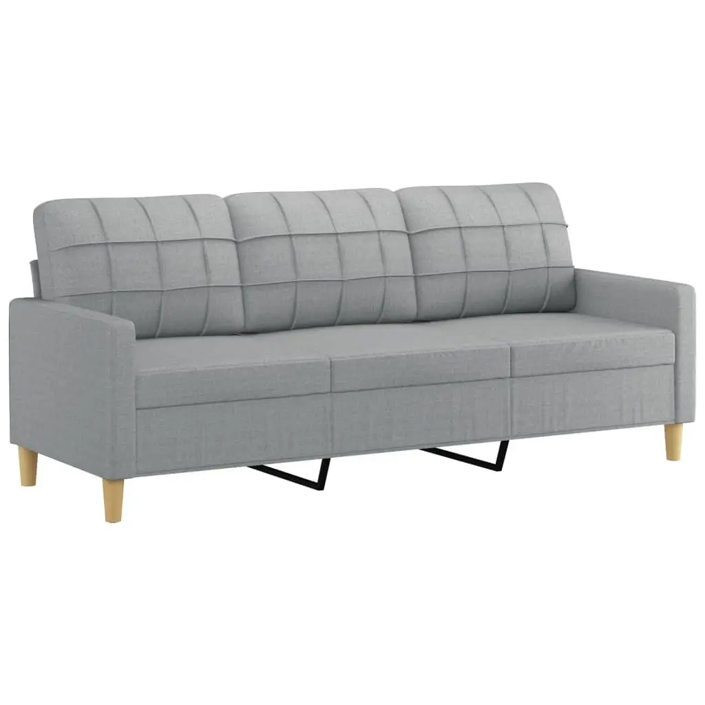 Sofa Set Lounge Suite Grey Fabric 2 Piece