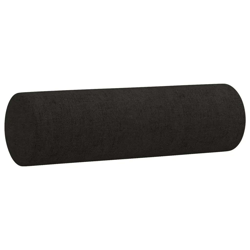 2 Piece Sofa Set Black Fabric Living Room Couch