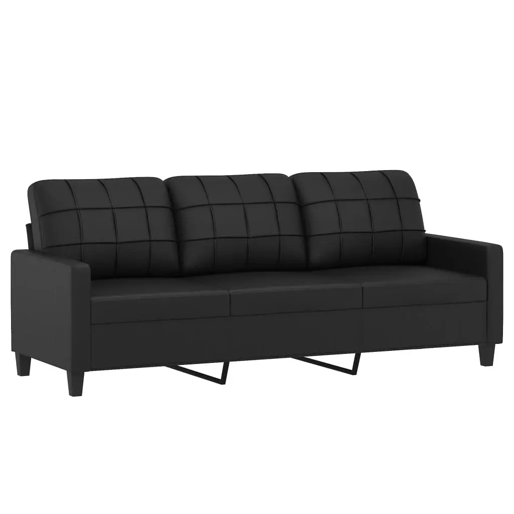 Black 3 Piece Sofa Set