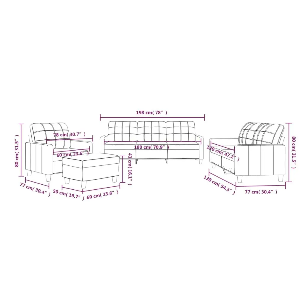 4-Piece Sofa Set