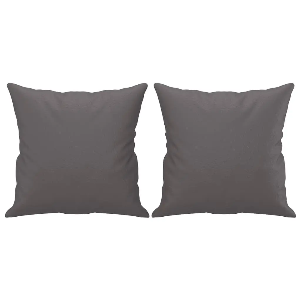 4 Piece Sofa Set Grey Faux Leather Couch with Throw Pillows Footstool Living
