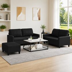 Comfortable 3 Piece Sofa Set with Footstool for Lasting Value