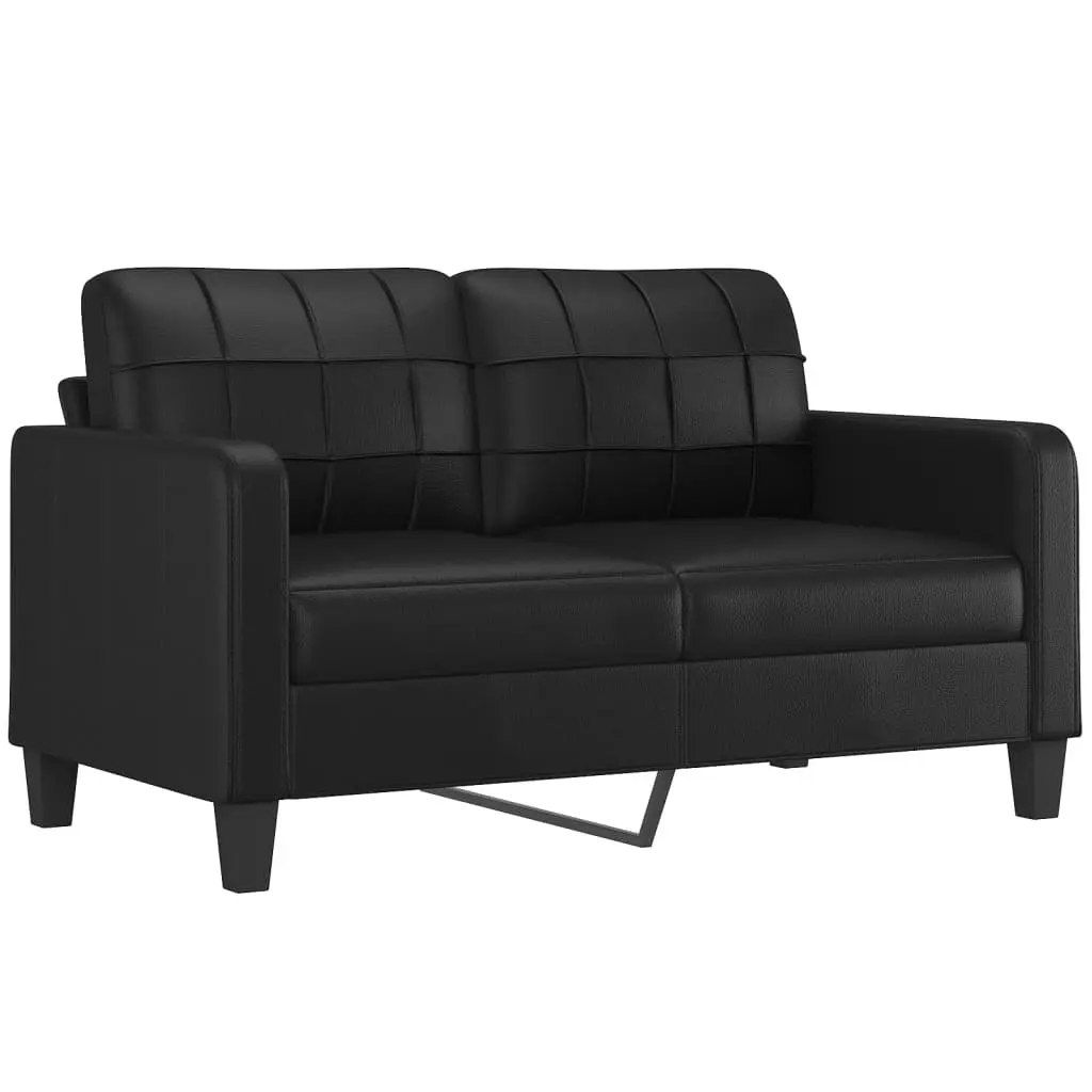 3 Piece Sofa Set for Relaxation Black Faux Leather