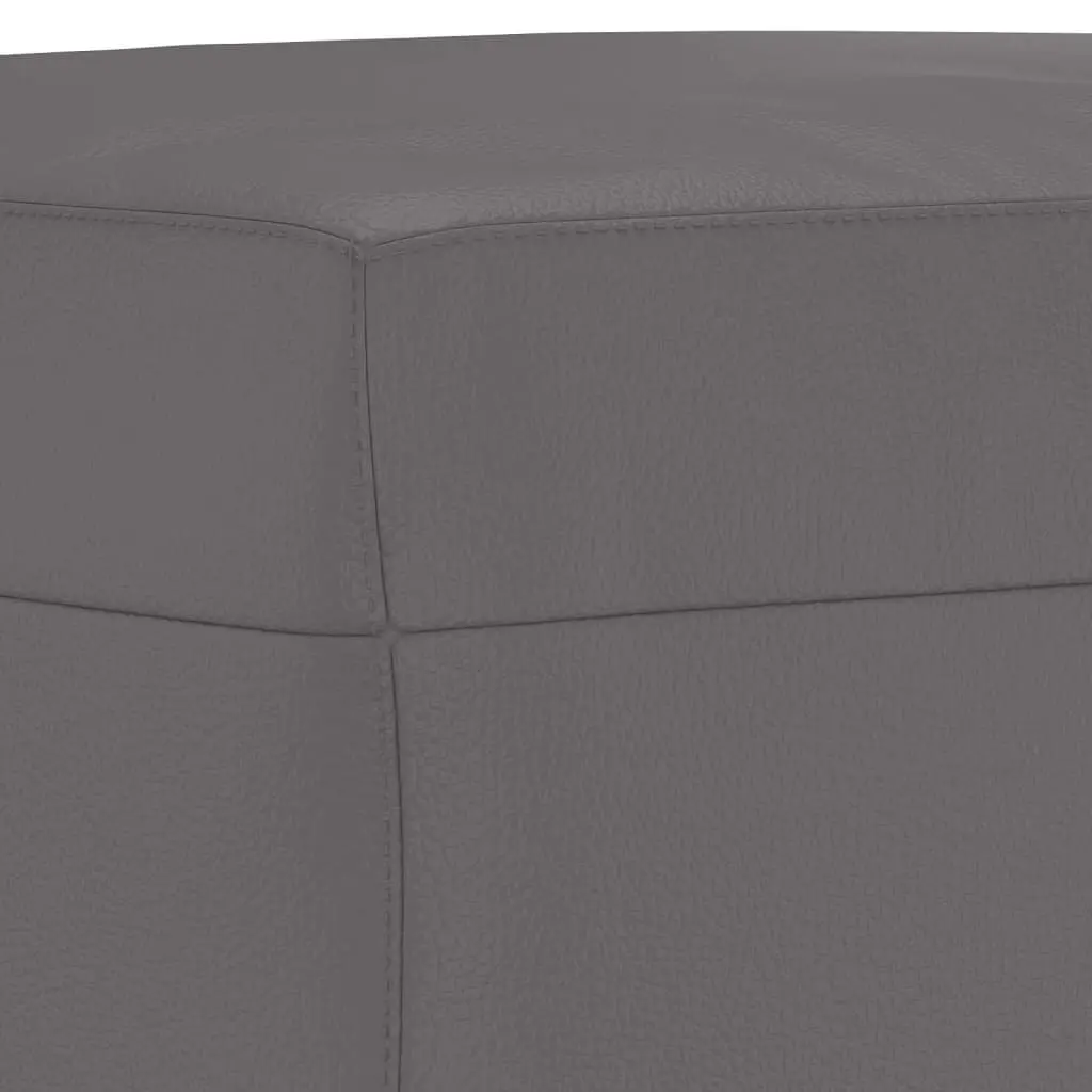 3 Piece Sofa Set with Footstool Cushions Grey Lounge Suite Living Room Furniture