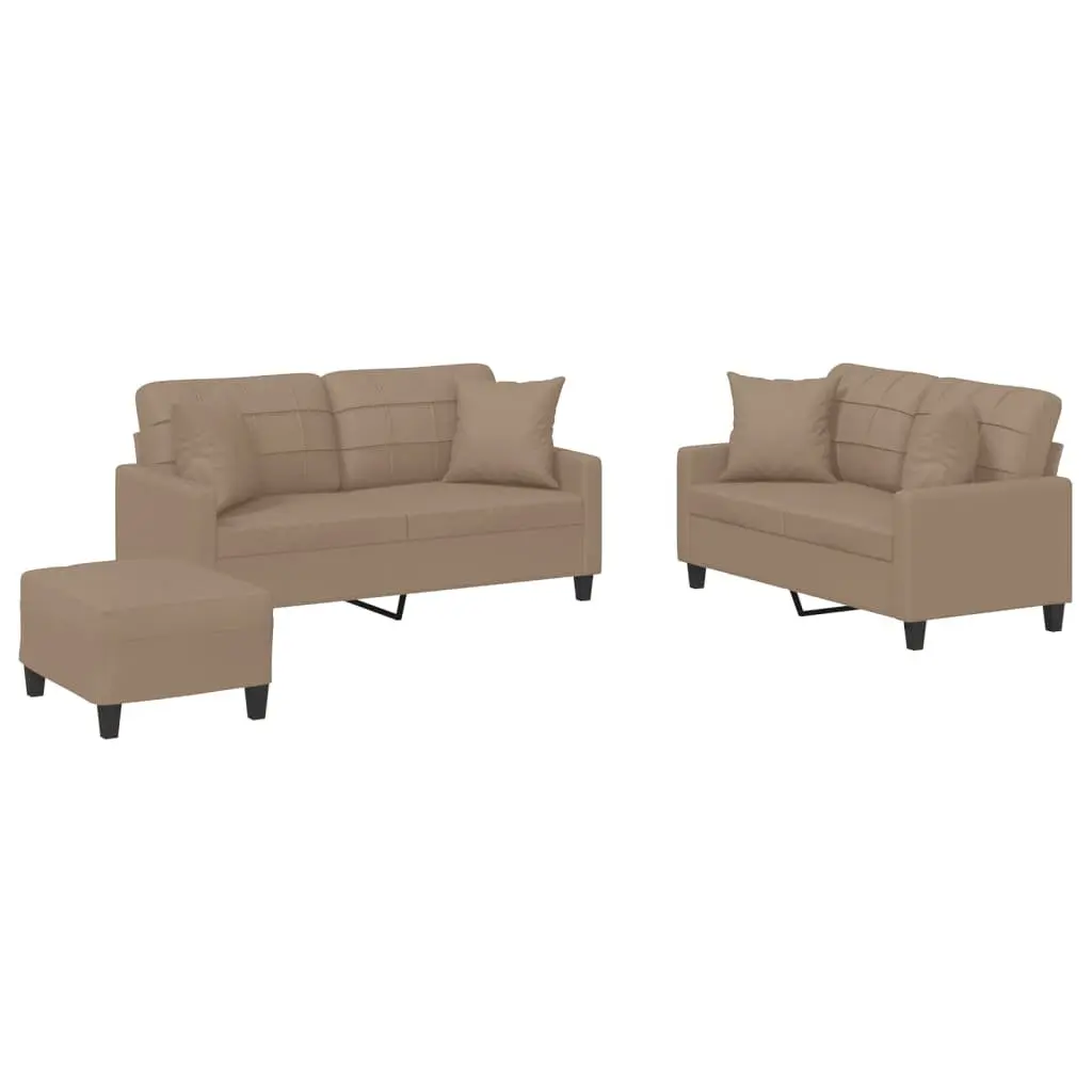 3 Piece Sofa Set with Pillows