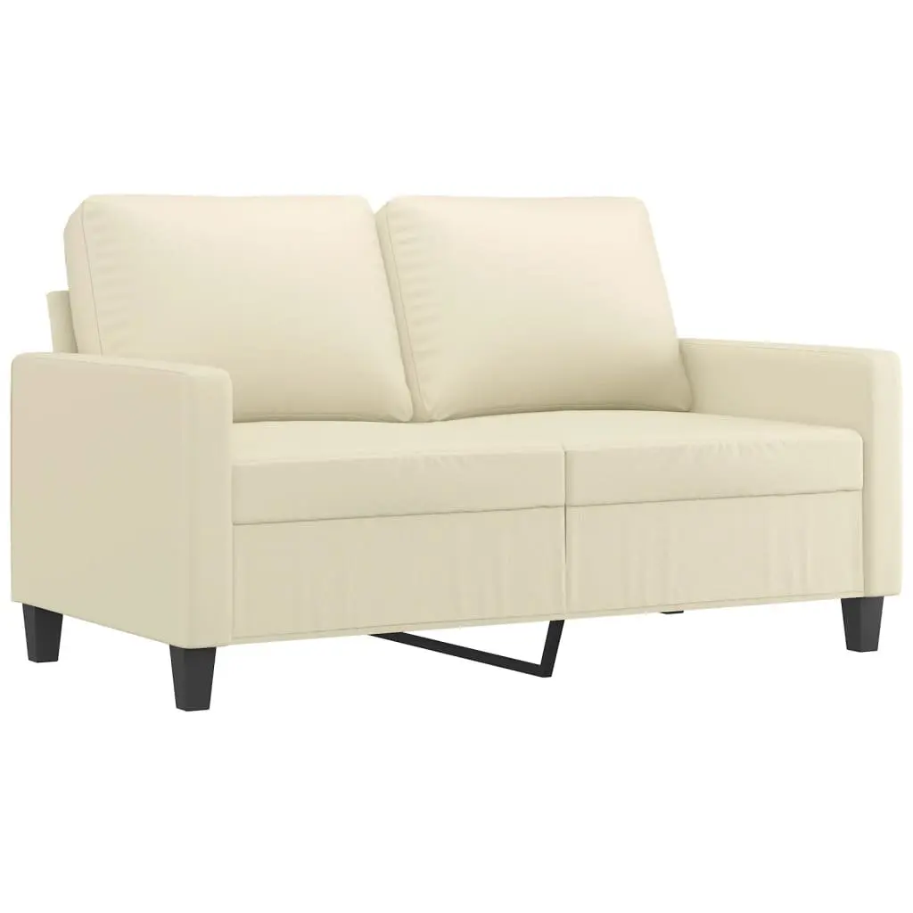 3 Piece Sofa Set Living Room Furniture Faux Leather Cream