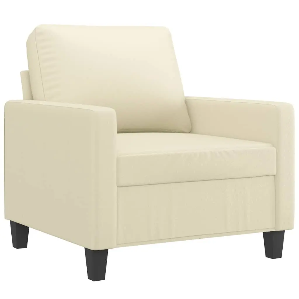 4-Piece Cream Sofa Set with Cushions