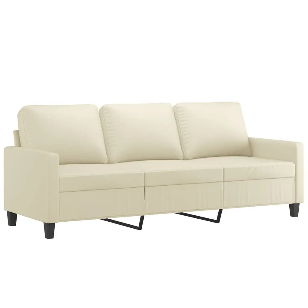 4-Piece Cream Sofa Set with Cushions
