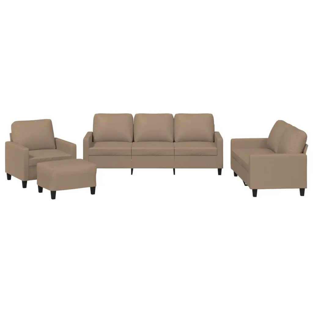 4 Piece Sofa Set with Footstool