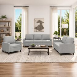 Affordable 3 Piece Sofa Set with Modern Design