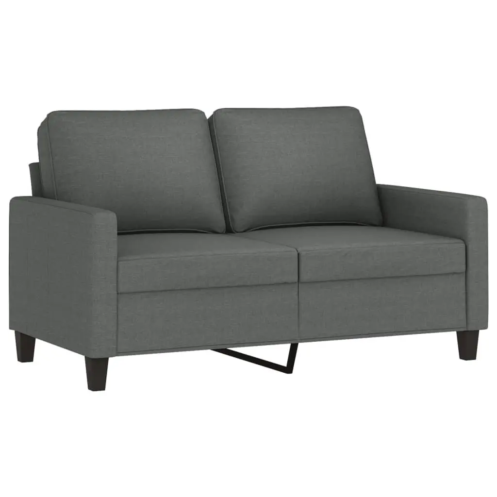 3 Piece Sofa Set Grey Fabric Living Room Furniture Lounge Seating with Cushions