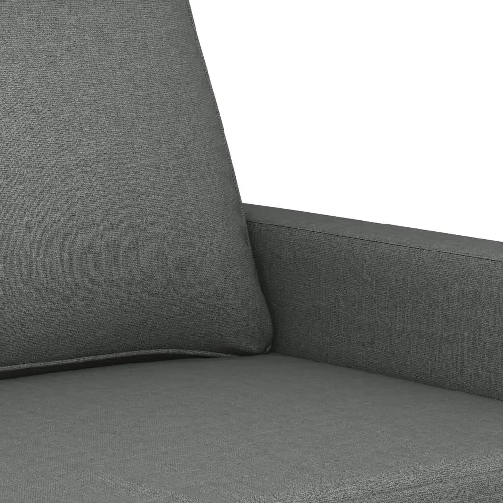 3 Piece Sofa Set Grey Fabric Living Room Furniture Lounge Seating with Cushions