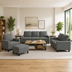 Comfortable and Versatile 4 Piece Sofa Set with Footstool